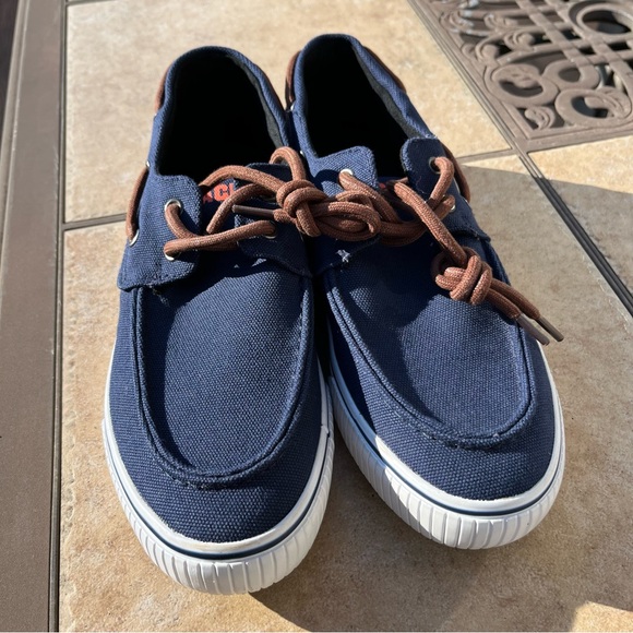 Syracuse University navy blue and Orange men’s boat shoe FOCO size 9 - Picture 2 of 11